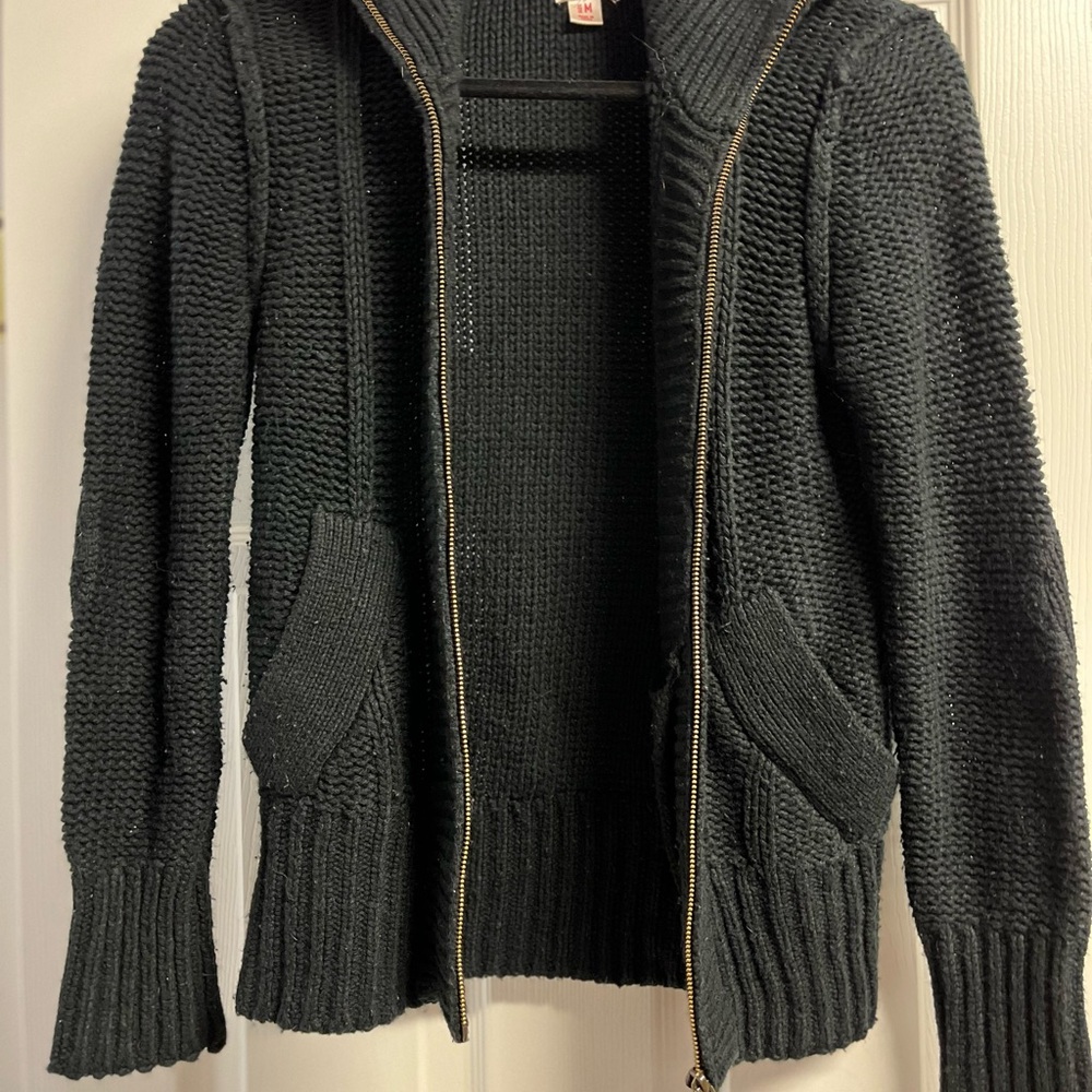 Mossimo Supply Co. Black Knit Cardigan Sweater